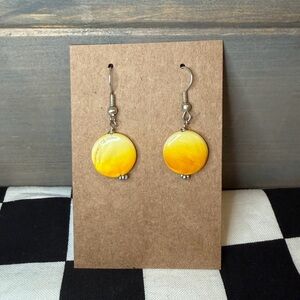 3/$10 Yellow Orange Glass Earrings